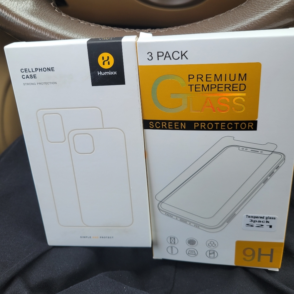 Galaxy S21 Clear Phone Case with 3 FREE screen pro